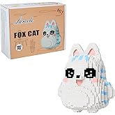 Larcele Animal Series Micro Building Blocks Animal Set, DIY Mini 3D Building Toy Bricks,1682 Pieces KLJM-07 (Fox Cat)