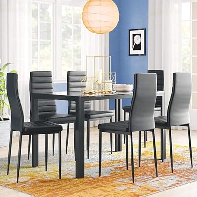 Piece Dining Room Furniture Set with Glass Table Kuwait Ubuy