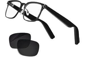 DELHI TORNADO Smart Glasses Bluetooth Audio Glasses for Men Women with Dual Stereo Speakers, Open Ear Music&HD Calling, Touch&Voice Assistant, Charging 90Min&6hrs Battery Life(KX31)