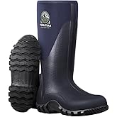 TerraTrax Men's Waterproof Rubber Boots, 6mm Neoprene Insulated Work Boots for Winter Snow & Mud - Durable Anti-Slip Rain Footwear for Farming, Hunting (Flexible Fit)