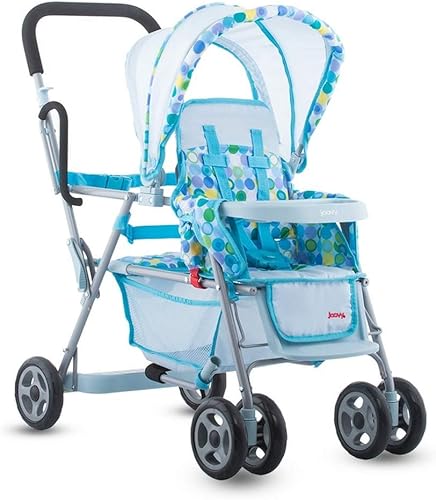 Joovy Toy Doll Caboose Tandem Stroller in blue