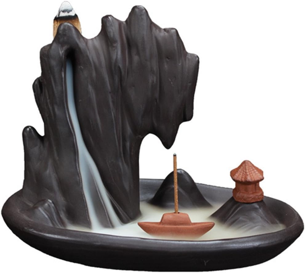 Spie Waterfall Landscape Reflux Incense Burner Originality Ceramics Aroma Burner Incense Holder Decoration Household Incense Burner