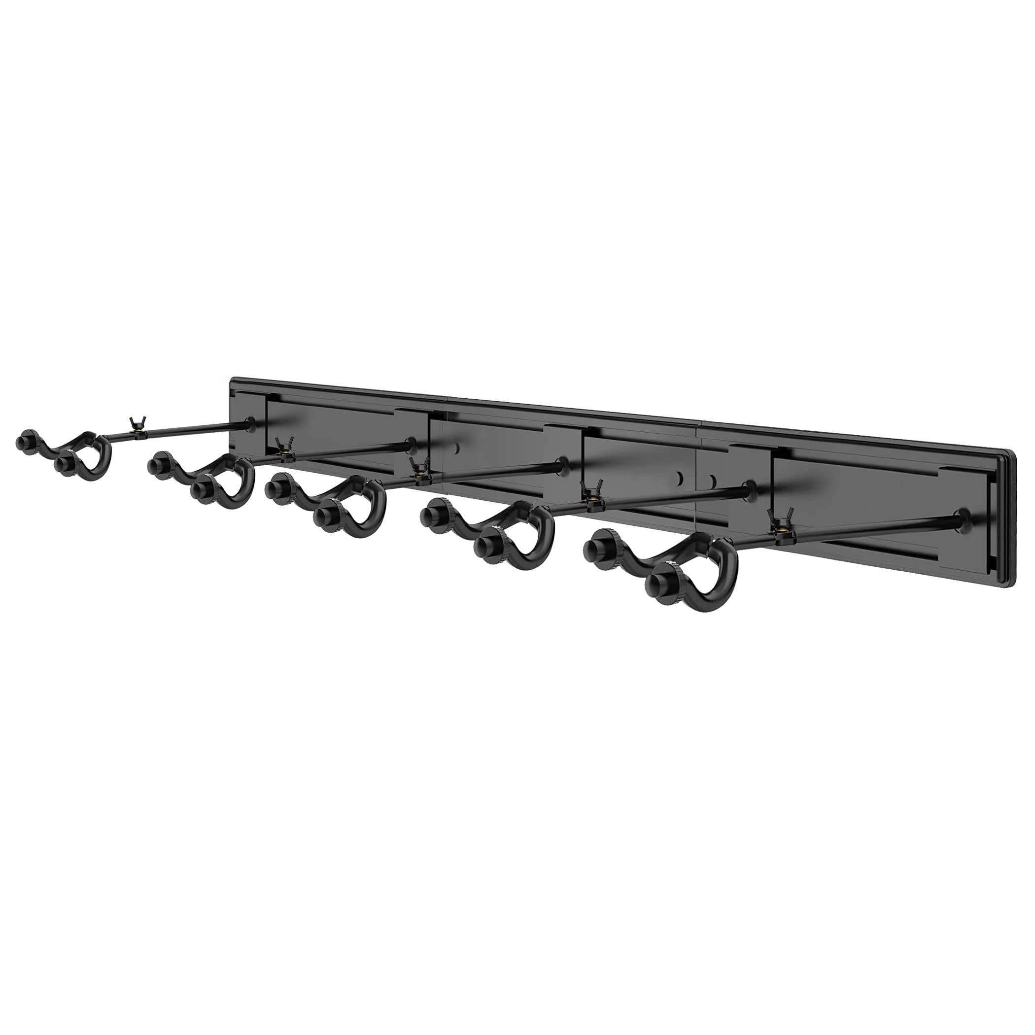 Guitar Keeper Bundle with 5 Guitar Hangers/Guitar Wall Mount /Guitar Holders & 3 Black Vein Strong Wall Mount/Guitar Wall Rack Mount for Electric Acoustic and Bass Guitars – Aluminum Slatwall