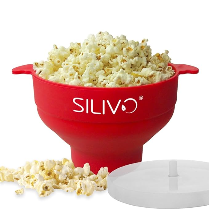 Cuenco para palomitas Silivo - Cuenco para microondas plegable de ...