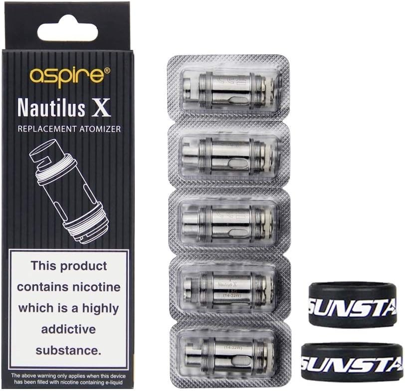 Aspire Nautilus X Coils 1.8 ohm Replacement Atomizer for Aspire Nautilus X Nautilus XS Tank Aspire X30 Rover Rover 2 Kit, Pack of 5