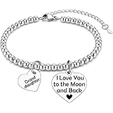 Granddaughter Birthday Gifts from Grandma Grandparents Granddaughter Gifts Bracelet Stainless Steel Gift for Granddaughters from Nana Grandpa Graduation Gift for Granddaughters Bracelet Christmas