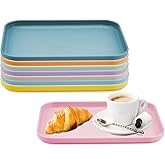 Plastic Art Trays,8 Pack Stackable Activity Tray Crafts Organizer Tray Serving Tray Jewelry Tray for DIY Projects, Painting, Beads, Organizing Supply,8 Color (9.8 Inches x 6.7 Inches)