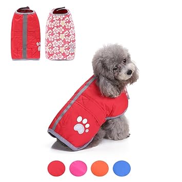 kaltem Wetter Loft Hundedecke, wendbar mit Fleece-Weste, wasserdicht, Haustier-Jacke für kleine Hunde von hongyh