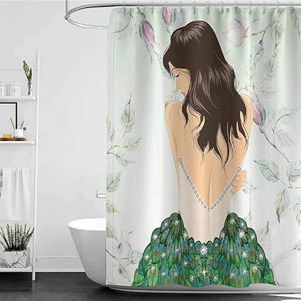 Amazon Com Blue Shower Curtains For Bathroom Krakken Anime