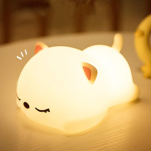 Specool Veilleuse Portable Enfant 7 Couleurs Led Lampe De Chat En Silicone Bebe Chambre Lampe Usb Rechargeable Jolie Lampe A Changement De Couleur Cadeau D Anniversaire De Noel Amazon Fr Luminaires Et Eclairage