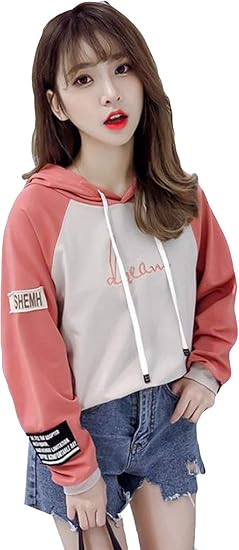 Amazon Aozuoレディース スウェット パーカー かっこいい 秋 冬 レディース トレーナー パーカー おしゃれ シンプル アウター トレーナー パーカー 通販