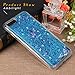 ESEEKGO Case Compatible iPhone 7 Plus, ESEEKGO Floating Liquid Case Compatible with iPhone 7 Plus Soft Cover TPU Bumper Bling Bling Case (Blue)