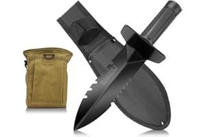 GMGSJ Metal Detecting Shovel - Beach Screen Treasure Hunting, Stainless Steel Shovel, Metal Detector Detecting Accessories and Digging Tools. (Style+Metal Detecting Bag)