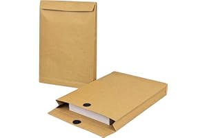 Neehows 15 Pack Expandable Large Kraft Envelopes, 9.3" x 13" Big Mailing Envelopes Hook-and-Loop Closure Anti Tear Catalog En