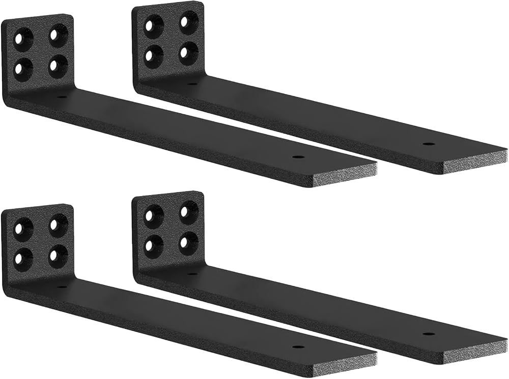 MLOQI 4 Pack Scaffold Board Shelf Brackets Heavy Duty 5mm Thick 50 KG 30cm