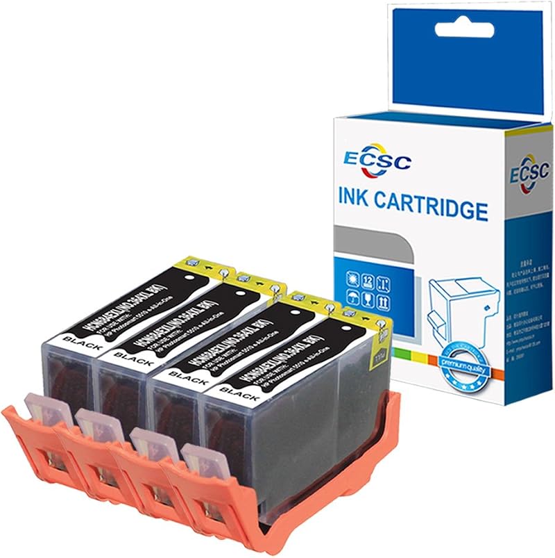 ECSC 4PK Black 364XL Ink Cartridge Replacement HP Deskjet Photosmart 3070A 3520