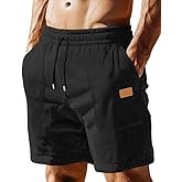 Sailwind Men's Casual Corduroy Shorts Lightweight Elastic Waist Drawstring Summer Beach Shorts