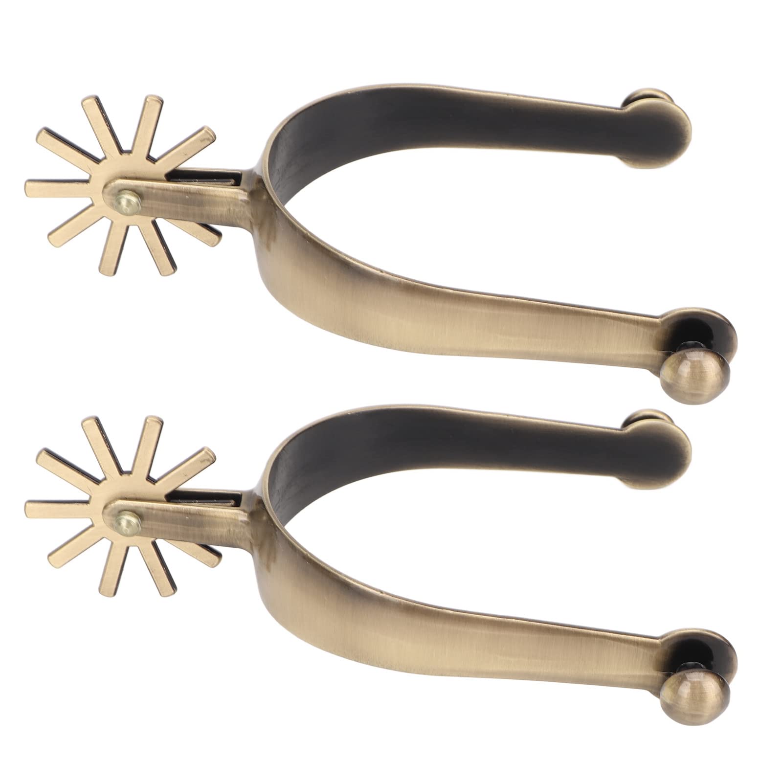 gernie Western Spurs, Zinc Alloy Vintage Men's Spur Rust Proof Toxic Free Western Cowboy Spurs Professional Horse Spurs with Gear, Exquisite Equestrian Gear Accessories for Men Women