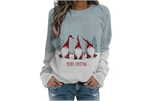 maisdgop Ugly Christmas Sweater Women Pretty Printed Crewneck Blouse Winter Holiday Sweatshirts Casual Long Sleeve Pullover