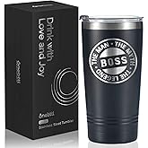 Onebttl Boss Gifts for Men, 20oz Engraved Stainless Steel Insulated Travel Mug, Perfect Boss Idea for Men/Male in Boss Day, Birthday, Christmas, Appreciation, Office - The Legend
