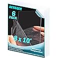 Plexiglass Sheet/Panel Acrylic 8 x 10-6 Pack PET Thick 0.04", Clear Plexi for Picture Frame Replacement Glass, Crafting Projects, Cutting, Painting, Cover, Signs, Display or Cut to Size.