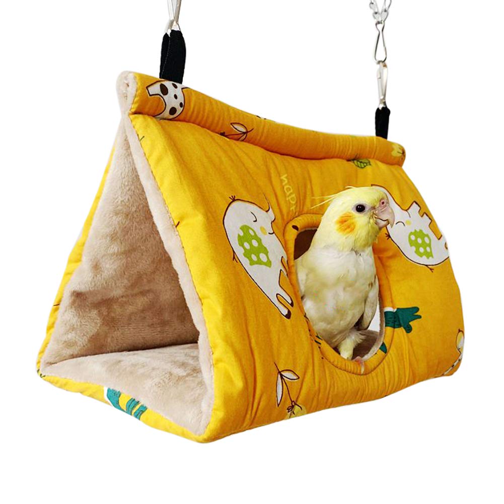 Winter Warm Bird Nest House, Bird Hut Hideaway for Cage, Plush Fluffy Shed Hut Hanging Hammock Finch Cage Sleeping Bed Snuggle Tent for Budgies, Lovebird, Parrot, Parakeets, Cockatiels