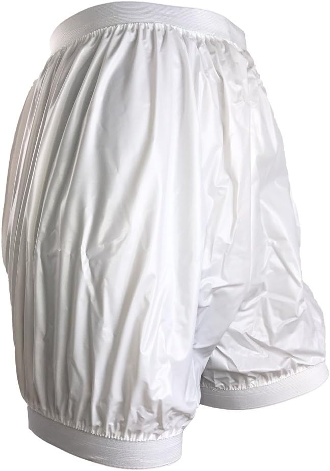 Haian Unisex Adult Incontinence Pull-on Plastic Comfort Pants (White, X-Large), 42 - Image 3