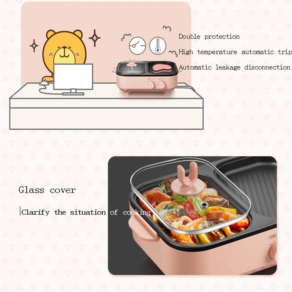 review zaizai 2-in-1,Portable Barbecue Grill,Indoor BBQ Grill Smokeless Electric,Adjustable Thermostat, Multifunctional Barbeque Grill Portable,Dual Knob Independent Temperature Control 1200W
