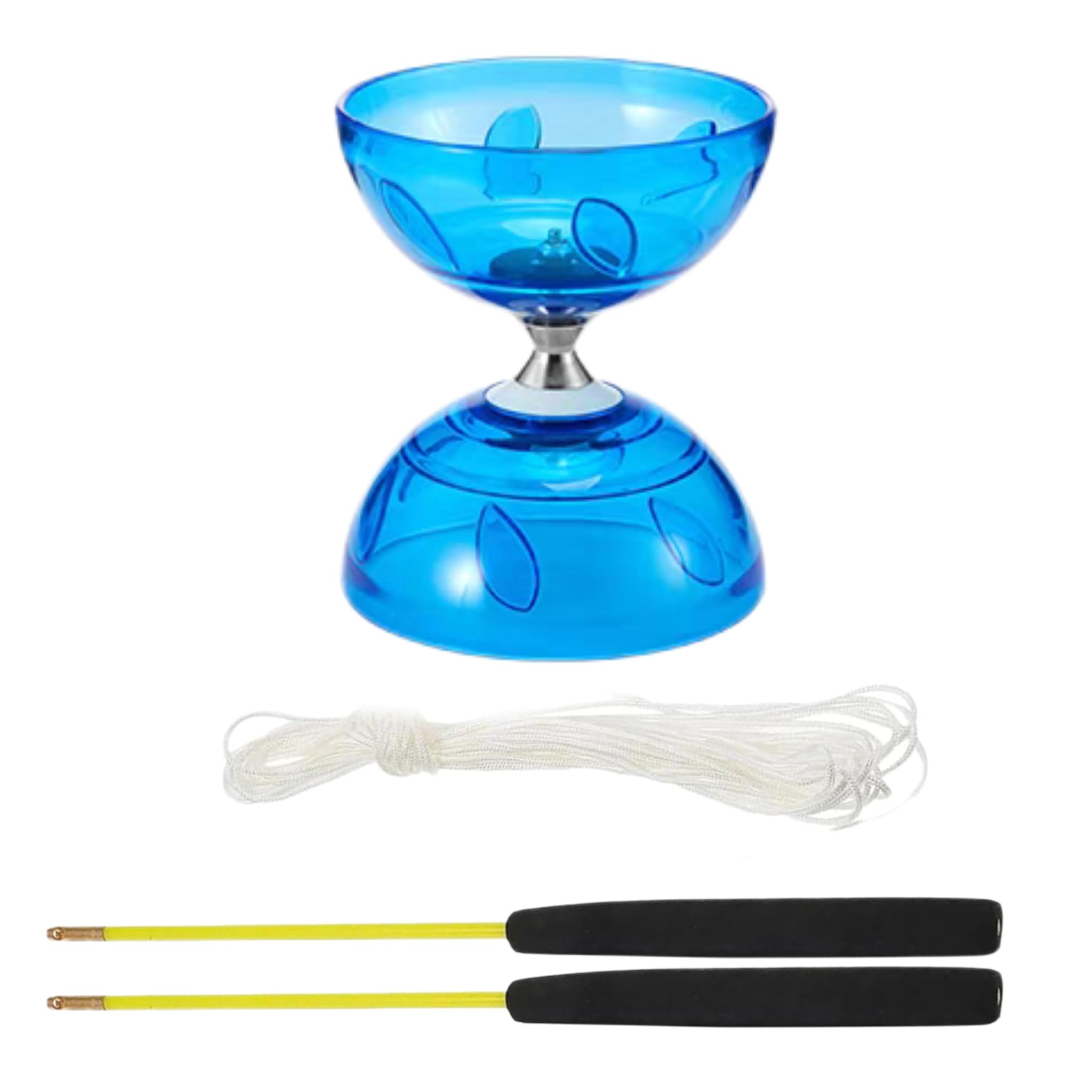 WillLike Ball Bearing Diabolo Set Diabolo Juggling Set with Rod for Recreational Sports, Great for Outdoor Sports (Blue)