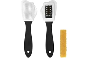Suede Brush 2 Pcs Suede Nubuck Cleaning Brush with 1 Stain Eraser for Frosted Leather Suede Leather and Oil Velvet