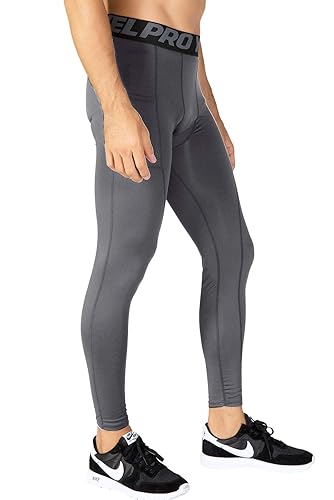 Lavento Men's Compression Pants Running Tights Leggings with Phone