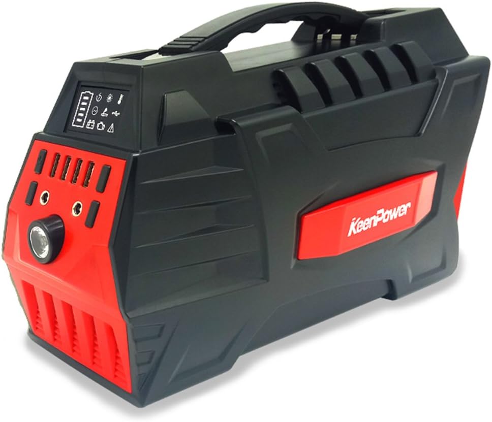 keenpower Portable Generator Power Inverter Battery Camping CPAP Emergency Home Use UPS Solar Charger Charged by Solar Panel/Wall Outlet with 220V AC Outlet,DC 12V,4USB Ports