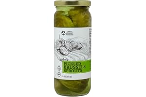 LARA'S GOURMET PASSIONS Lara's Pickled Brussels Sprouts – Premium 16oz Jar, Perfect for Bloody Marys, Relish Trays & Snacking – Made in the USA, All-Natural, Gluten-Free, Vegan (Mild)