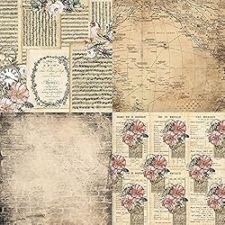 DESEACO Scrapbook Paper Pad 6x6 Vintage Floral