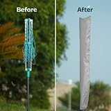 Flatro Rotary Washing Line Cover Waterproof Fabric with Zip Silver view 5