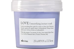 Davines LOVE Smoothing Instant Mask, Anti-Frizz Action for Sleek and Smooth Results, 1 Count, 8.45 fl. oz.