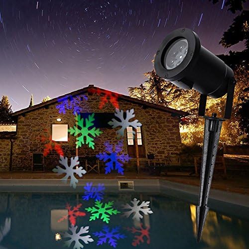 Christmas Laser Lights Gobos Garden Lamp Lighting Waterproof Sparkling Landscape Projection Light for Decoration Lighting Outdoor/Indoor on Christmas Halloween Holiday Party,multi