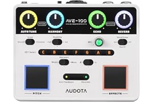 Camola AVE-100 Vocal Effects Processor with Auto Pitch Correction/Harmony/Echo/Reverb, Smart Anti-Feedback & VocalErase OTG R