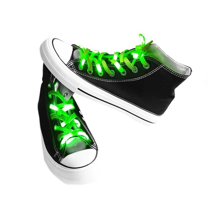 (1 Pair) LED Schnürsenkel Nylon Material Leuchtet auf 3 Modi Batterie blinkende Beleuchtung Schnürsenkel für Partei Hip-hop, 