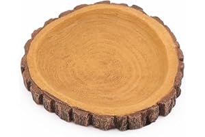 AQUA KT Reptile Corner Water Dish Food Feeding Bowl for Snake Lizard Bearded Dragon Turtle Feed and Terrarium Habitat Cage Decoration