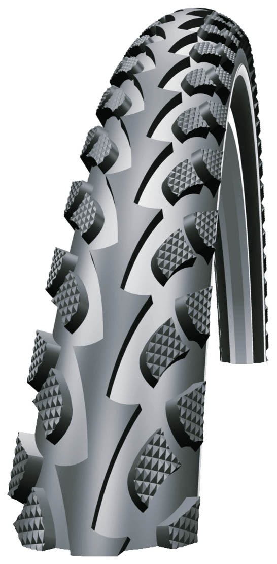 Schwalbe Land Cruiser KevlarGuard Bicycle Tire Black, 24 x 1.9/2 Inch