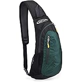 G4Free Sling Bag for Men Women, Small Crossbody Backpack Lightweight Chest Shoulder Bags for Travel, Outdoor and Sports (Dark Green)