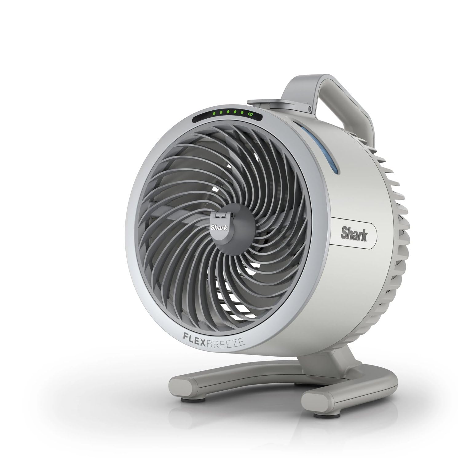Shark FlexBreeze HydroGo Starker Ventilator mit Sprühnebel, Kühlung für drinnen & draußen, leise & langlebig, kabelgebunden & kabellos, kompakt & leicht, 5 Geschwindigkeiten, Taube FA050EUDV