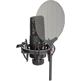 SE ELECTRONICS X1 S Vocal Pack with X1 S 1&rdquo; Large Diaphragm Condenser Microphone, Shock Mount, Pop Filter &amp; 3m Cable - Condenser Mic Bundle for Vocals, Instruments &amp; Podcasting