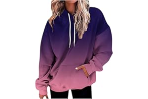 JDHUFEI Holiday Sweatshirts For Women Loose Fit Holiday Outfits Long Sleeve Pullover Teen Girls Y2k Hoodie Tops With Pocket
