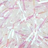 BoxSkivra 4 OZ Iridescent Crinkle Paper Shredded Paper for Gift baskets Filler Paper Shred for Gift Wrapping Crinkle Cut Paper Shred Filler for Easter Basket Grass, Christmas, Birthday, Mother's Day