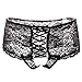 ohyeahlady Women Lace Thongs Panties Plus Size Underwear Sexy Knickers Tangas Black 6X-Large=US 16-18