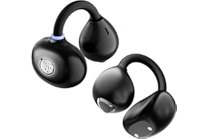 AMINY Open Ear Earbuds - Comfort Clip-On Earbuds, Lightweight Open Ear Headphones with 163 Languages AI Translation and Anti-Drop Design, 48H Play Bluetooth 5.4 Fit Sports Travel