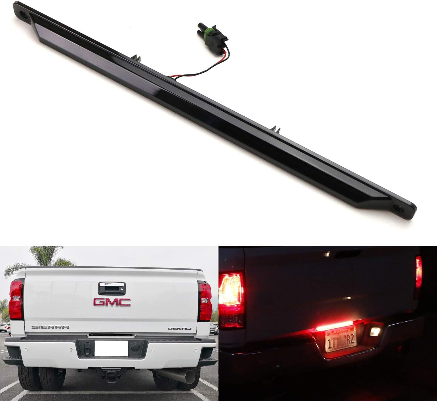 iJDMTOY Smoked Lens 54SMD Full LED Rear Tailgate ID