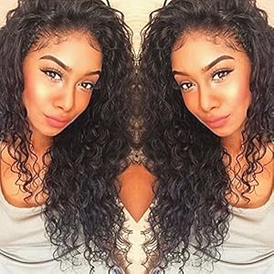 Curly Human Hair Full Lace Wigs 130% Density Brazilian Loose Deep Curly Wig for Black Women Natural Color 22 inch
